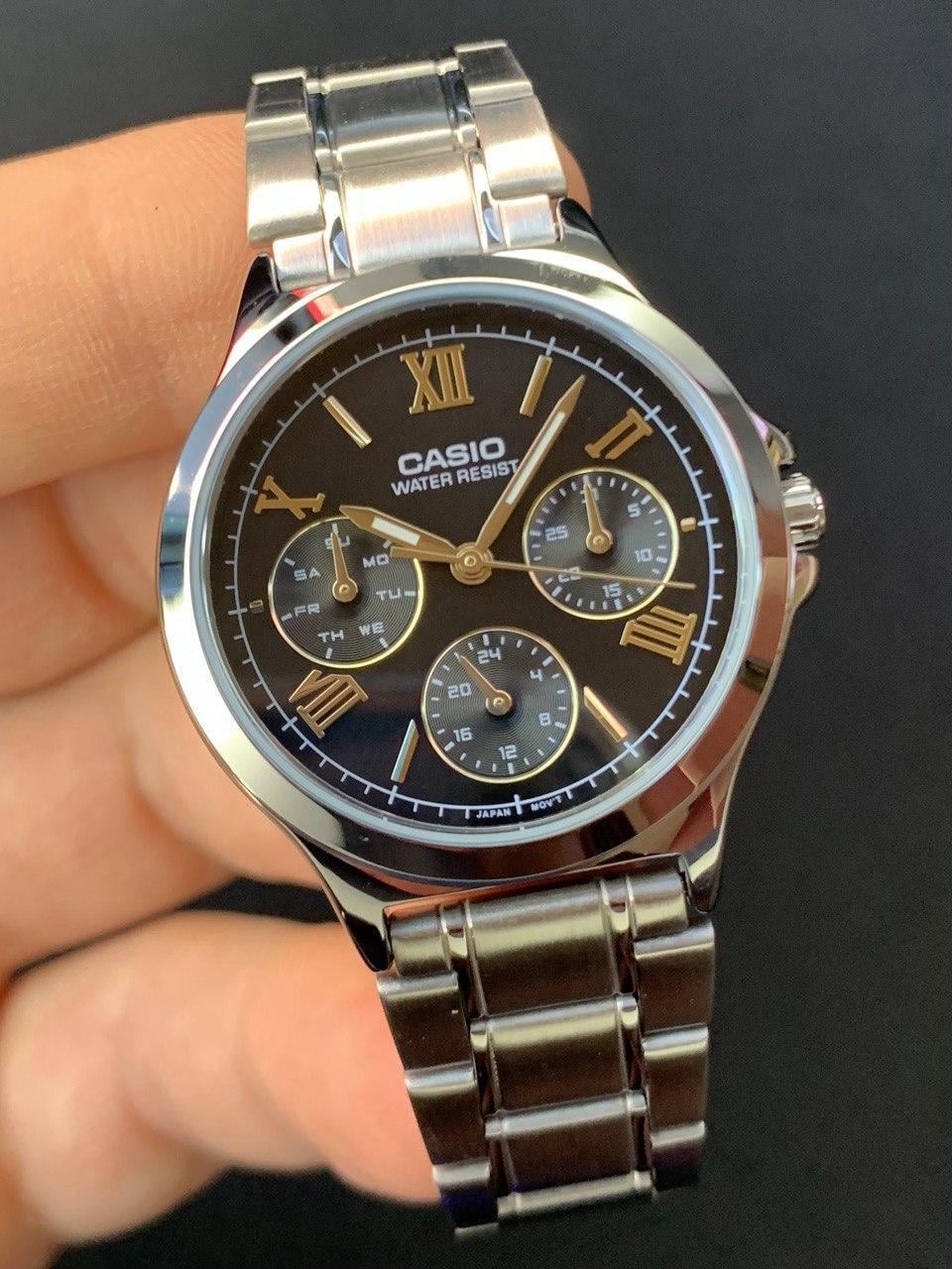 Наручний годинник жіночий Casio LTP-V300D-1A2 Lady Timeless Collection Чорний (2823370244)