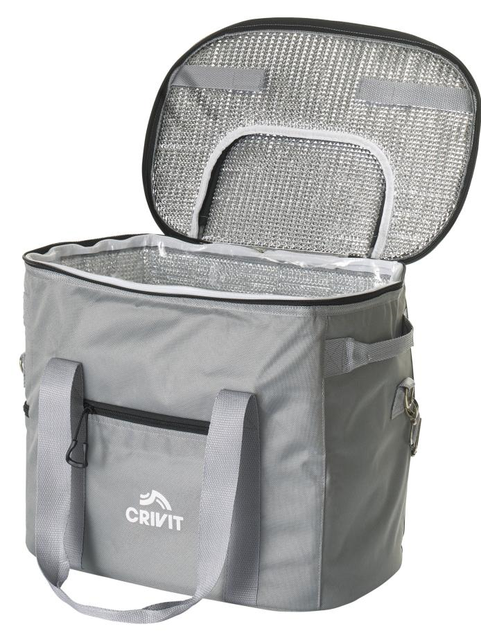 Термосумка Crivit сумка-холодильник со съемным пластиковым пакетом 35 л Серый