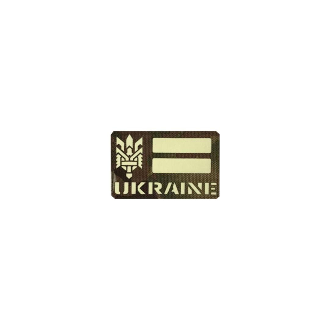 Шеврон на липучке Laser Cut UMT Флаг и герб 80х50 мм Люминисцентный/Мультикам Шеврон на липучке Laser Cut UMT Флаг и герб 80х50 мм Люминисцентный/Мультикам