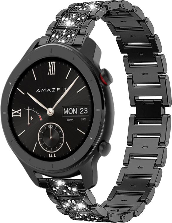 Браслет металлический Glam для Amazfit GTR 42 мм Black (32804-2B)