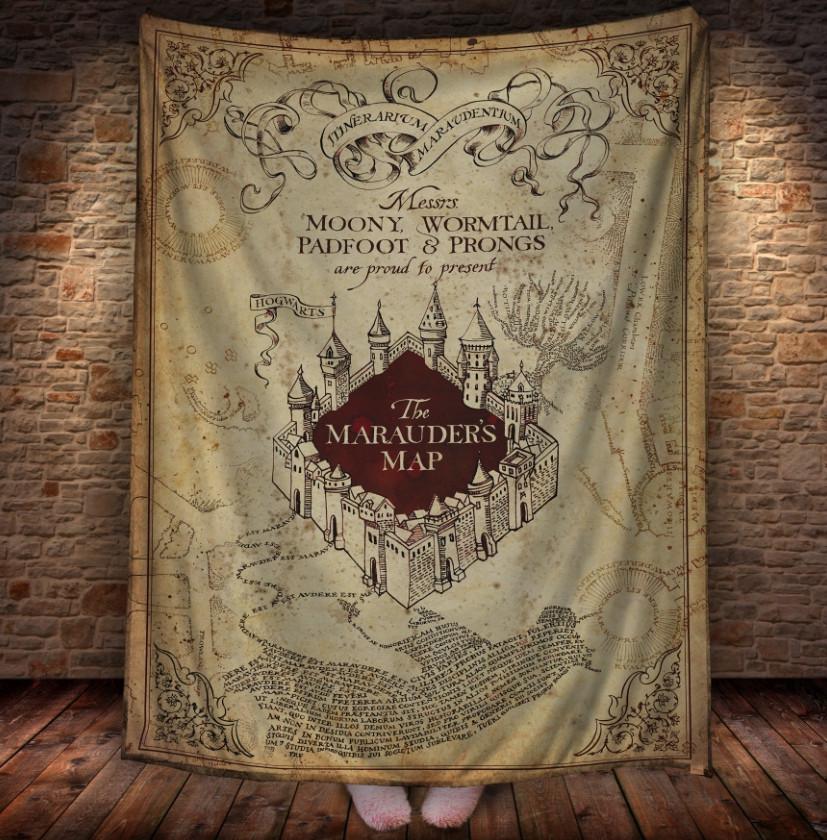Плед с 3D принтом Гарри Поттер Настоящая карта Мародеров 150x200 см (epi_1872) Плед с 3D принтом Гарри Поттер Настоящая карта Мародеров 150x200 см (epi_1872)