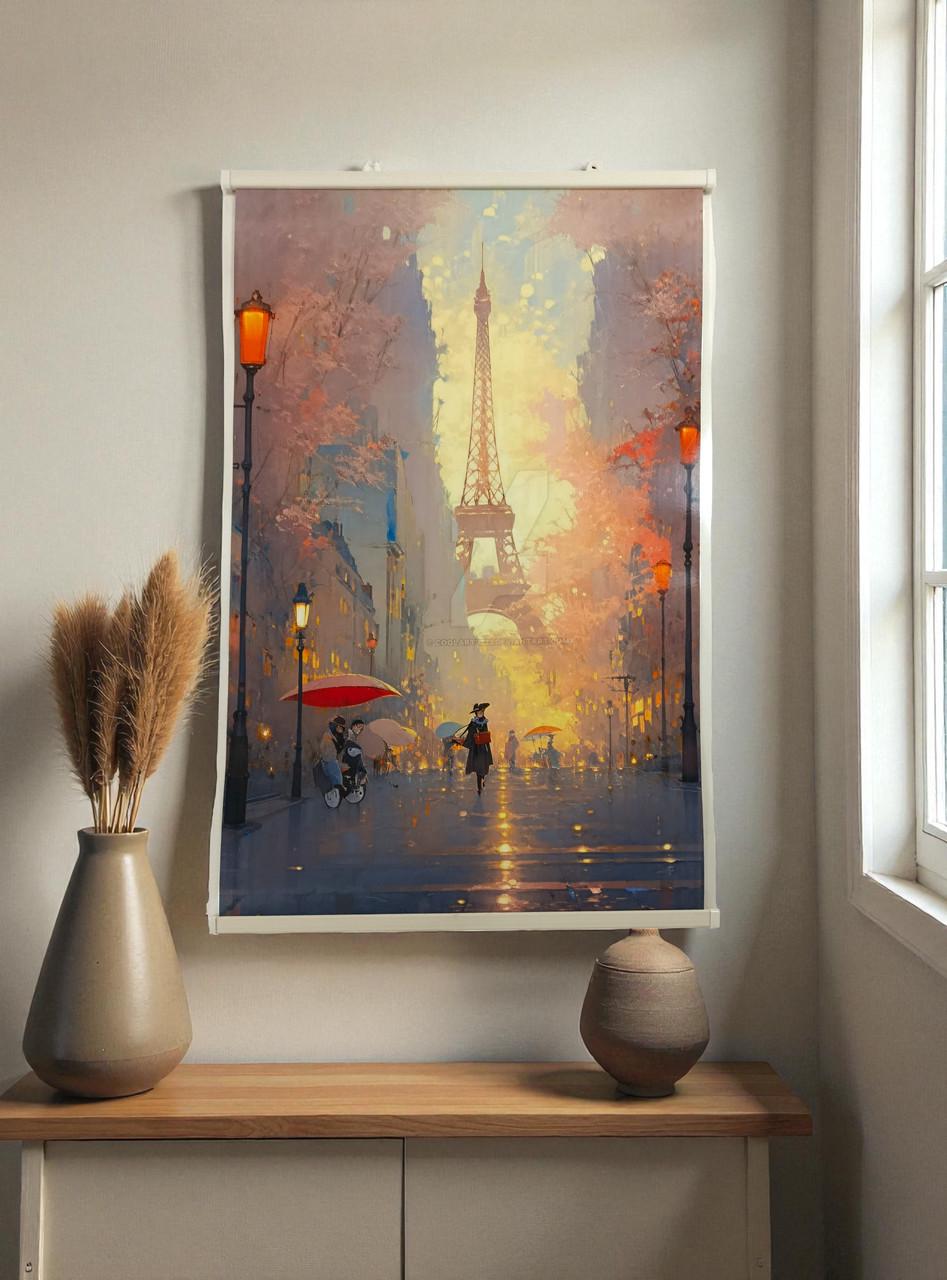 Інфрачервоний обігрівач-картина Париж настінний плівковий 450 Вт (wkr-10038)