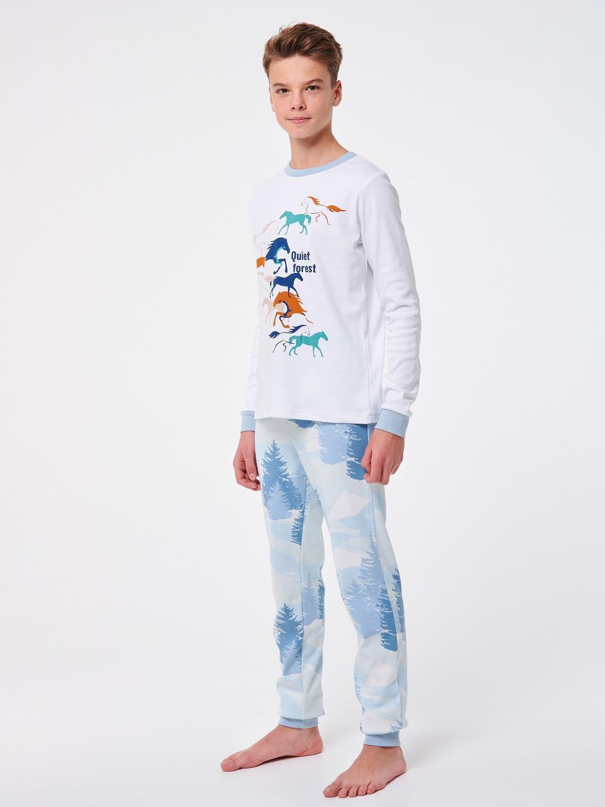 Пижама Smil 128 см Белый рисунок (104679)