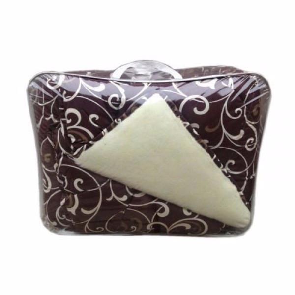 Одеяло двуспальное из овечьей шерсти теплое Лери Макс Бежевые вензеля (18644)