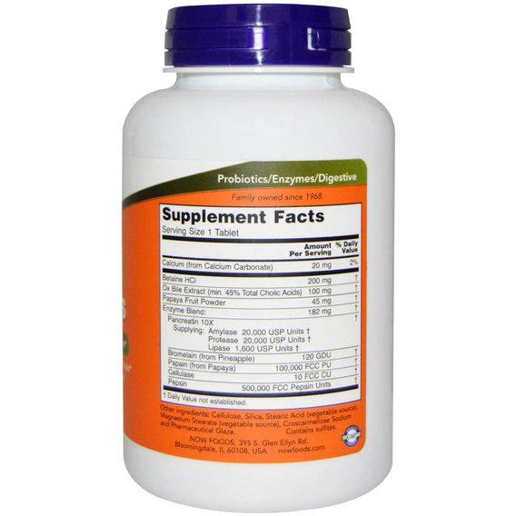 Травні ферменти NOW Foods Super Enzymes 180 tabs - фото 2