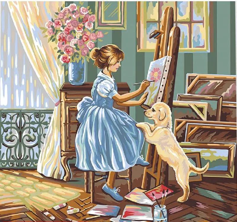 Картина за номерами Danko Toys Художниця 40x40 см (3-6-4527522)