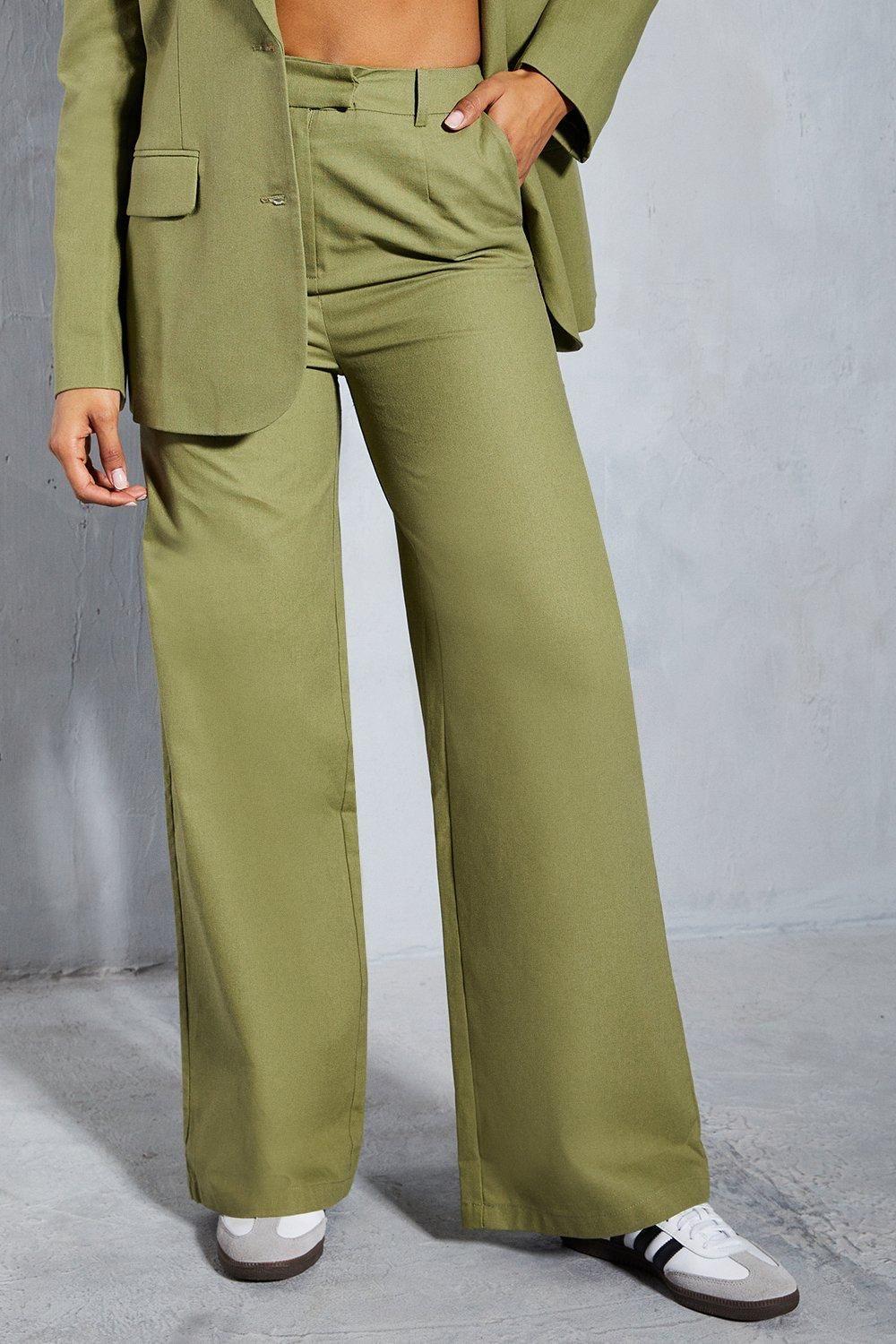 Штани Misspap льон/віскоза Оливковий (29502656) - фото 2