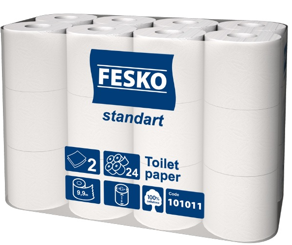 Бумага двухслойная туалетная FESKO Standart HoReCa 24 рулона в уп.