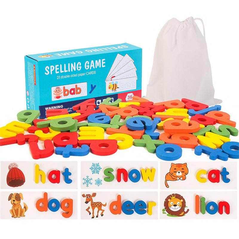 Деревянная головоломка Lesko Spelling game DL-23110701 английский алфавит с буквами 36 шт. (24366597)