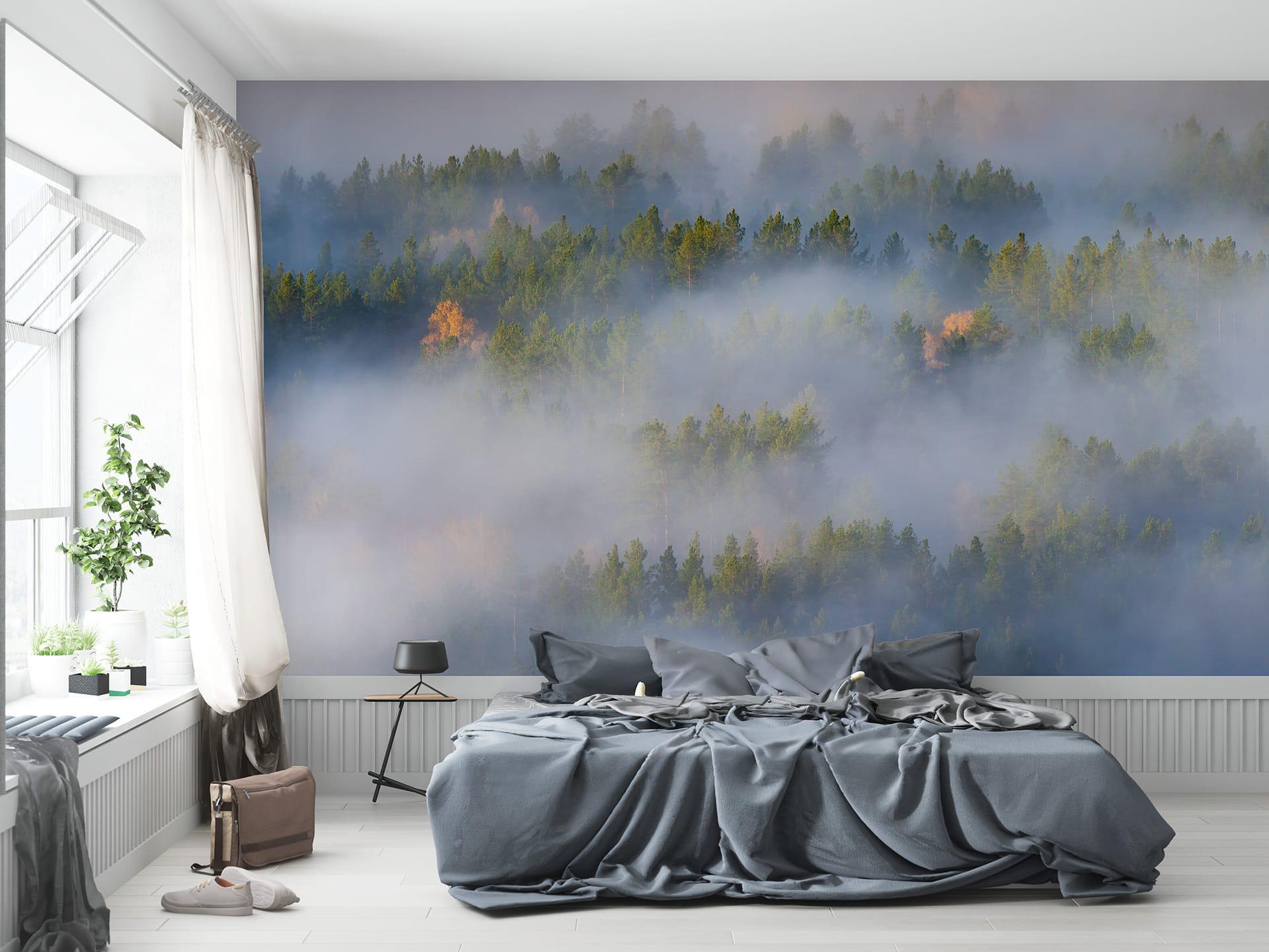 Фотообои флизелиновые Styleo Print-walls Туман в лесу 0204 300х200 см (Pw-0204)