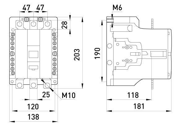 Контактор E.NEXT e.industrial.ukc.220.110 220А 110 У 1NO 1NC (i.0090057) - фото 2