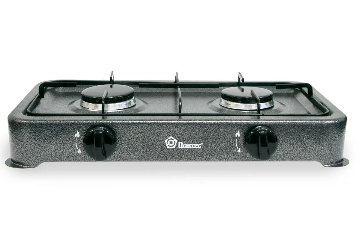 Настольная газовая плита Domotec MS-6602 2 кф. Серый (10883)
