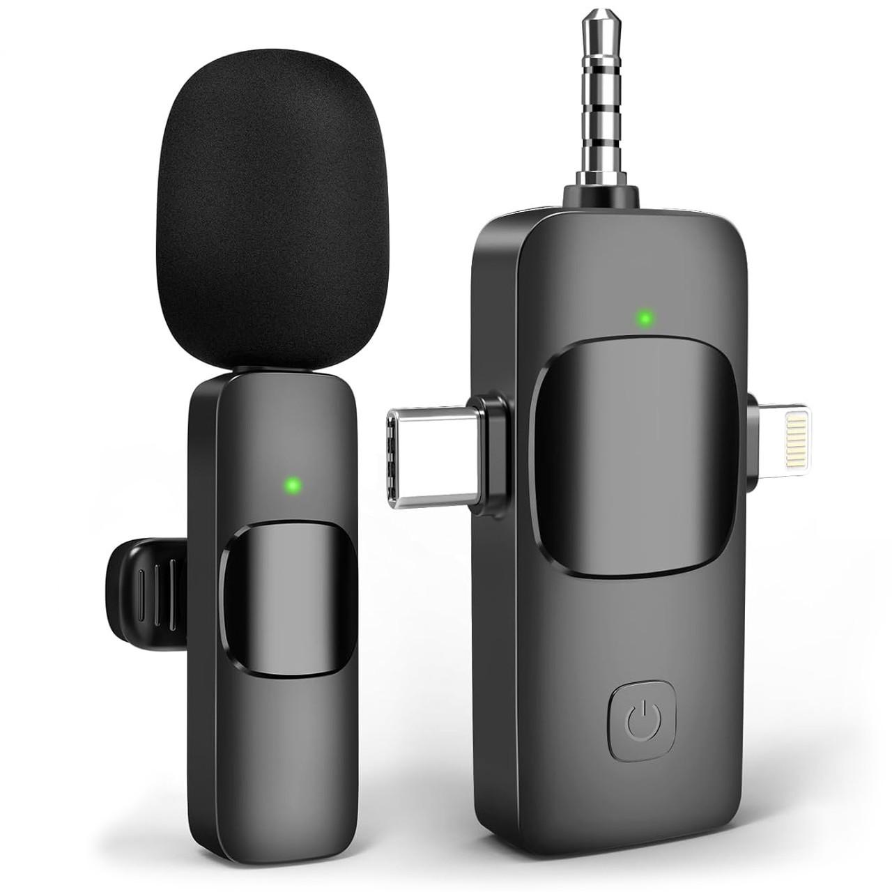 Петличка беспроводная Savetek P29 3в1 Lightning/Type-C/miniJack для смартфона/ноутбука/планшета - фото 2