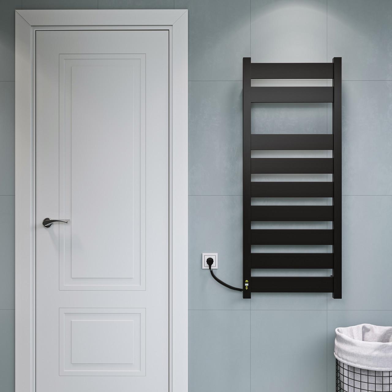 Полотенцесушитель электрический KOSSER Волс ER с таймером 800х500 мм Черный - фото 3 Полотенцесушитель электрический KOSSER Волс ER с таймером 800х500 мм Черный - фото 3