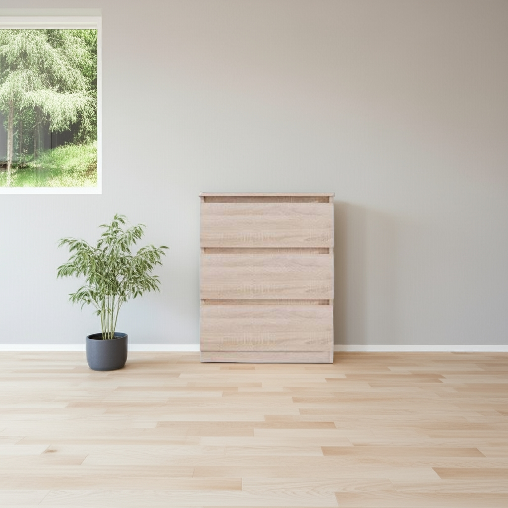 Комод MEBEX на 3 шухляди 60х40х77,4 см Дуб Сонома (VM3B600DS) - фото 3 Комод MEBEX на 3 шухляди 60х40х77,4 см Дуб Сонома (VM3B600DS) - фото 3