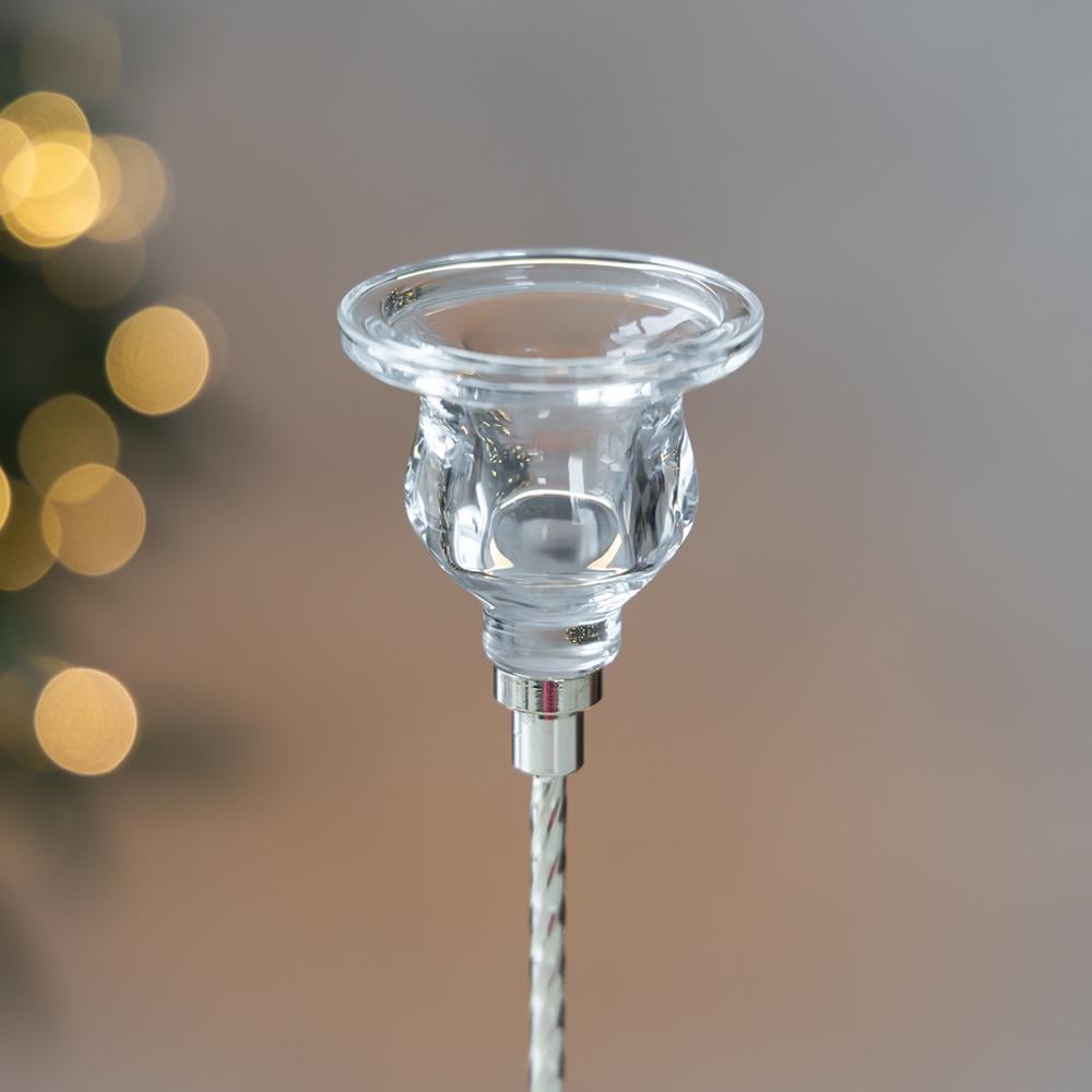 Набір декоративних свічників для інтер'єру Вечірня мелодія 4 шт. зі скла та металу Прозорий (147-81-9285-002) - фото 3