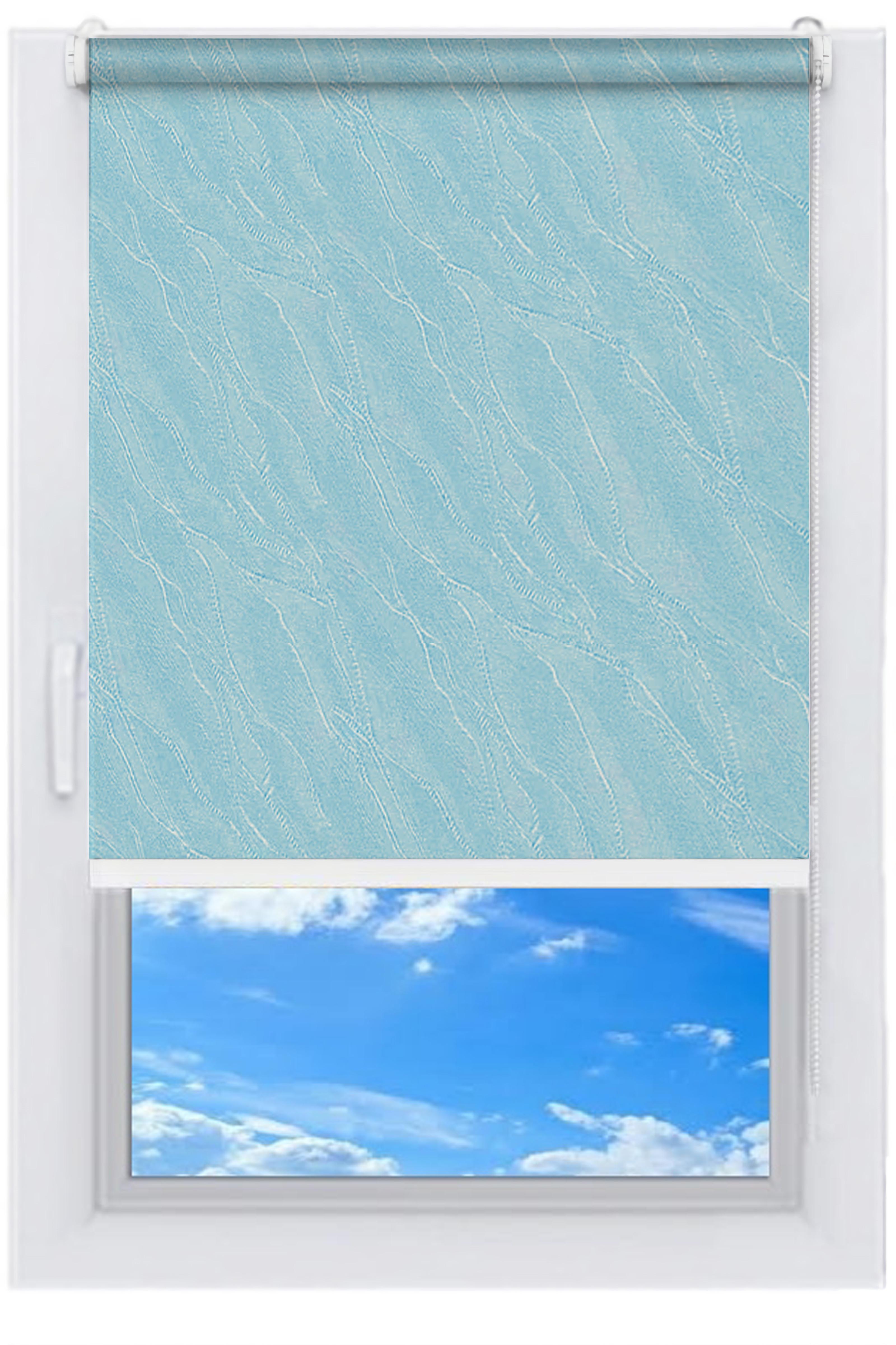 Рулонная штора NewTex Вода 110х165 см Голубой (1840)