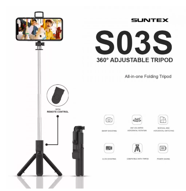 Селфи-монопод Monopod Tripod S03-S/ Button Bluetooth - фото 2