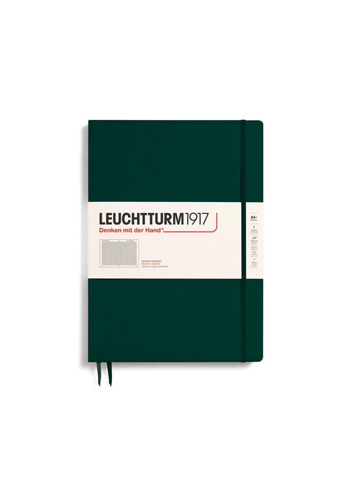 Блокнот Leuchtturm1917 Master Slim A4+ клітина Forest Green (370274) - фото 1