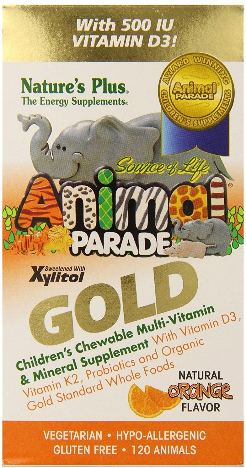 Вітаміни Nature's Plus Animal Parade Gold Children's Multi-Vitamin Mineral 120 animal-shaped tabs Orange