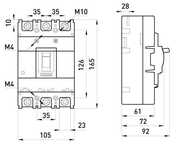 Автоматический выключатель E.NEXT e.industrial.ukm.250S.125 3Р 125А 50кА (i0010018) - фото 2