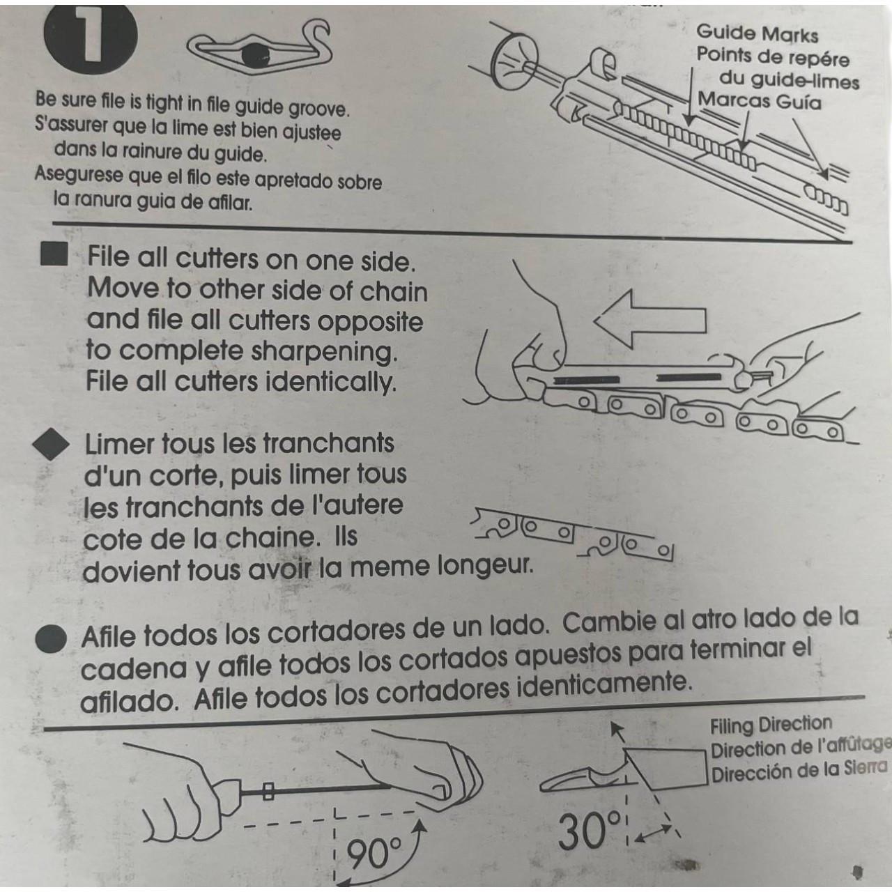 Планка для заточки цепей 4.8 мм Krok 0.325 с напильниками (30433166) - фото 6 Планка для заточки цепей 4.8 мм Krok 0.325 с напильниками (30433166) - фото 6