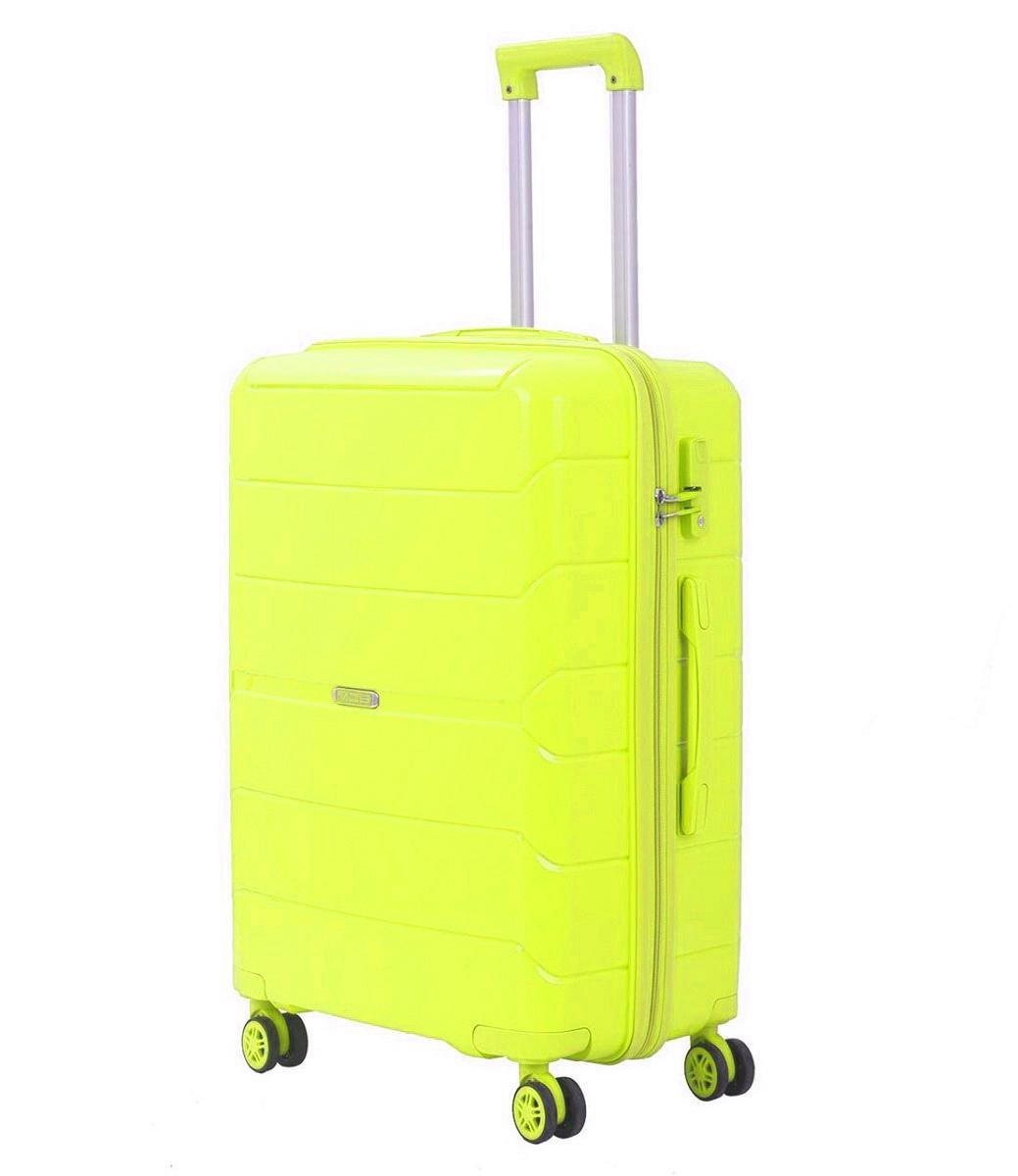 Чемодан пластиковый MCS V366 средний Лимонный (Mp00092)