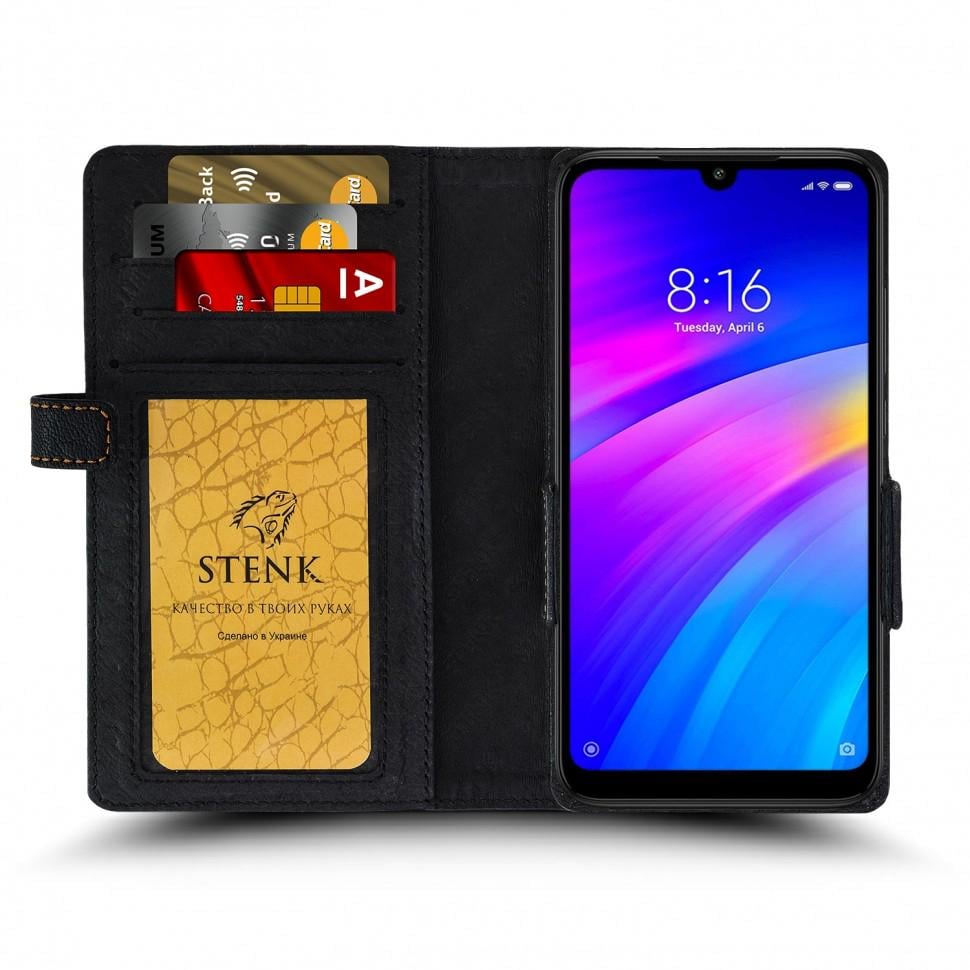 Чехол книжка Stenk Wallet для Xiaomi Redmi 7 Черный (62968)
