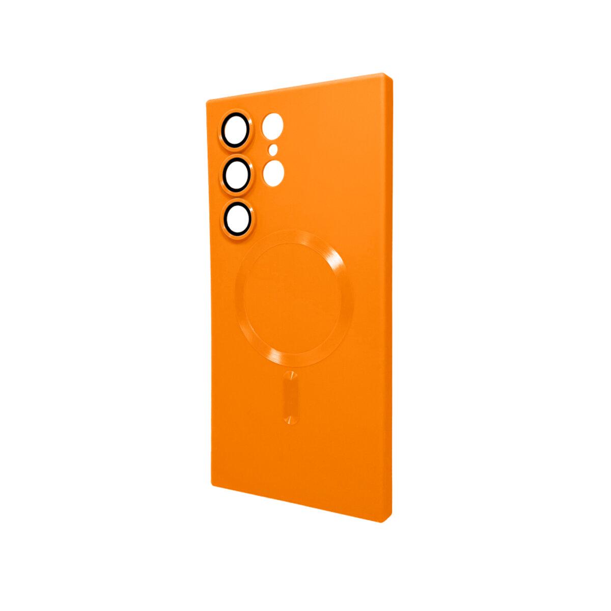 Противоударный чехол для Samsung Galaxy S23 Ultra Cosmic Frame MagSafe Color / Orange
