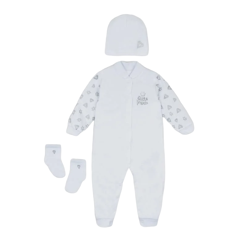 Комплект детской одежды хлопковый для мальчика Gabbi КТ-22-4 Принц-3 74 см Белый (13183)