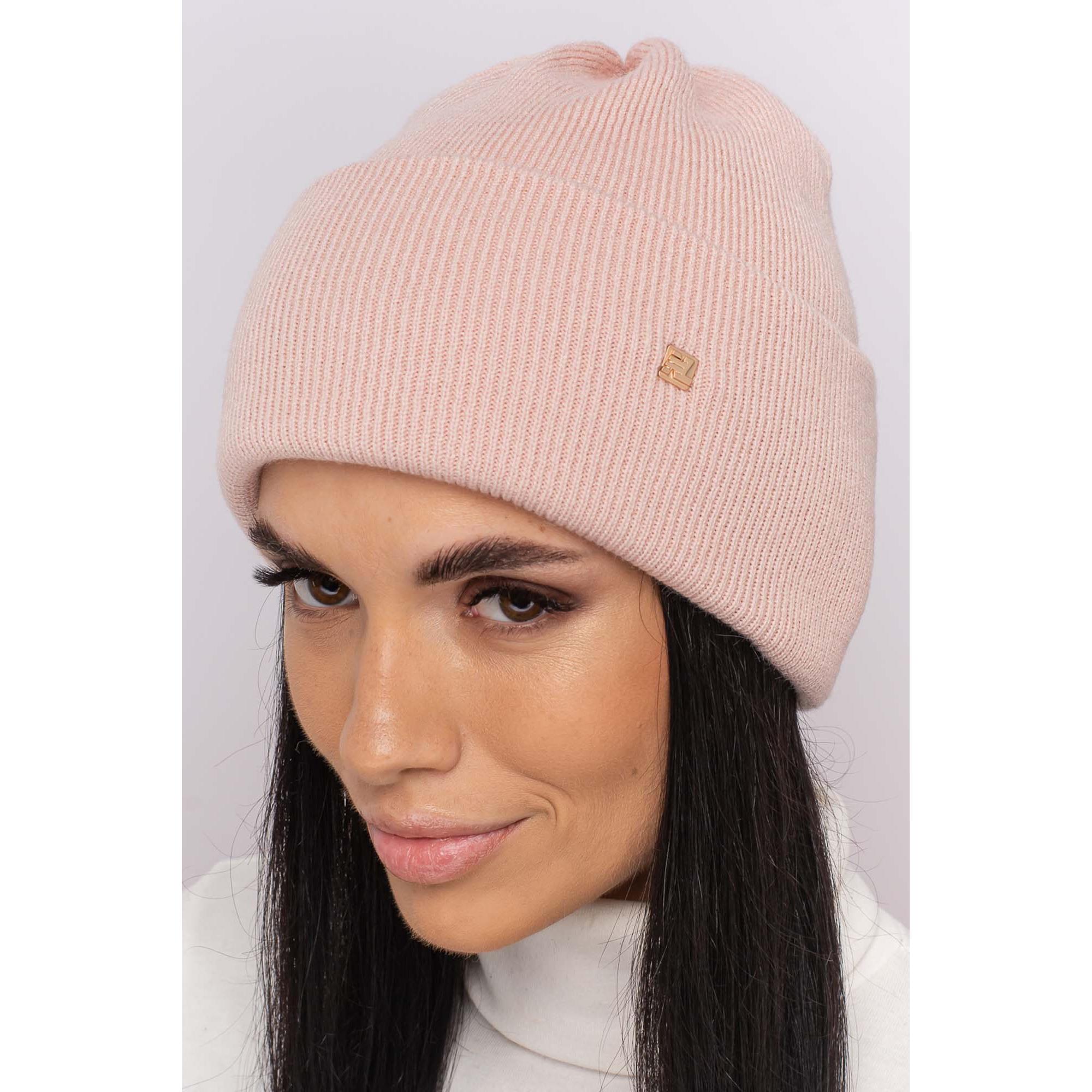 Шапка жіноча подвійна Leks Тріумф one size Світлий пудровий - фото 1 Шапка жіноча подвійна Leks Тріумф one size Світлий пудровий - фото 1