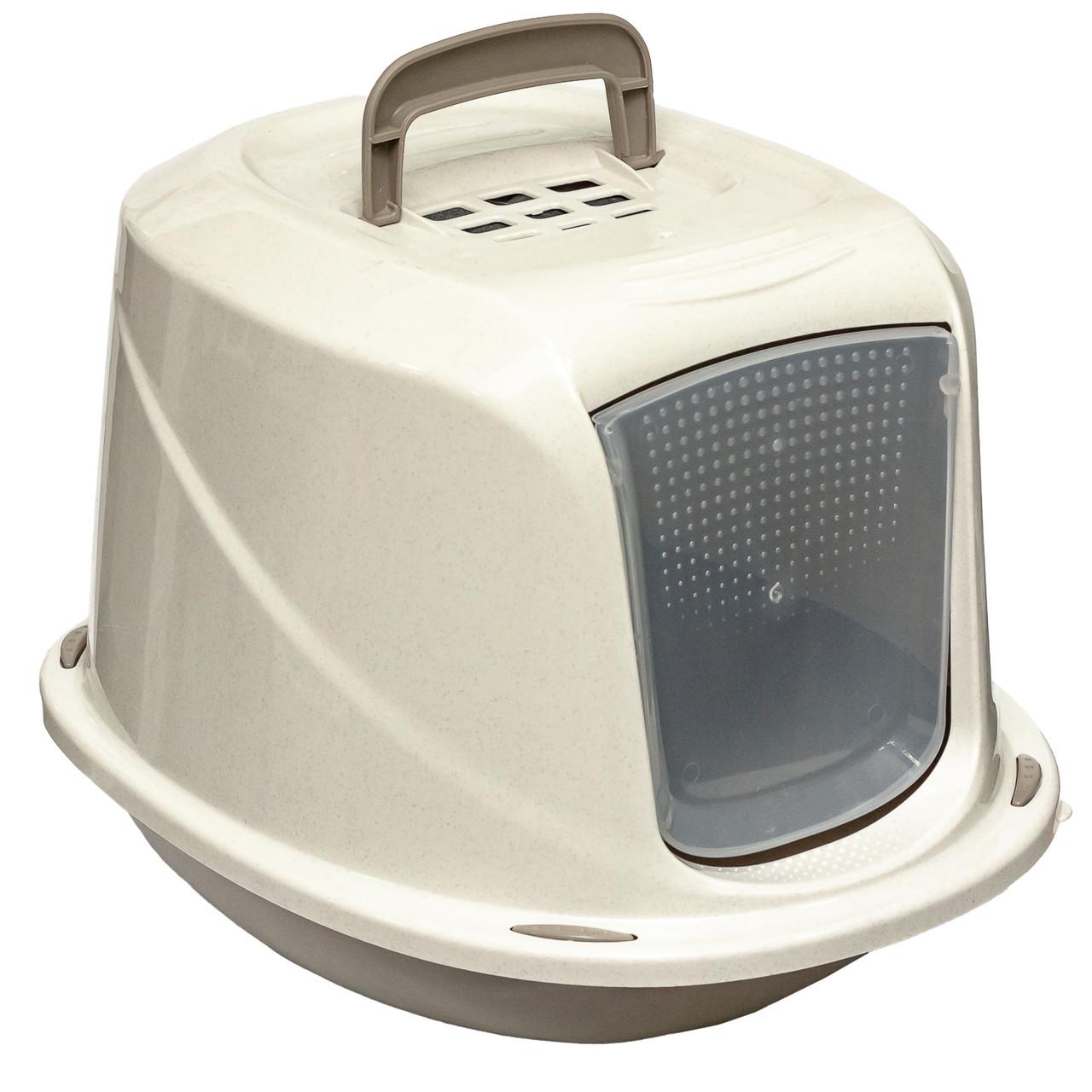 Туалет Galaxy Jumbo для котов с ручкой и фильтром 57х39,5х38 см Серый (10586J) Туалет Galaxy Jumbo для котов с ручкой и фильтром 57х39,5х38 см Серый (10586J)