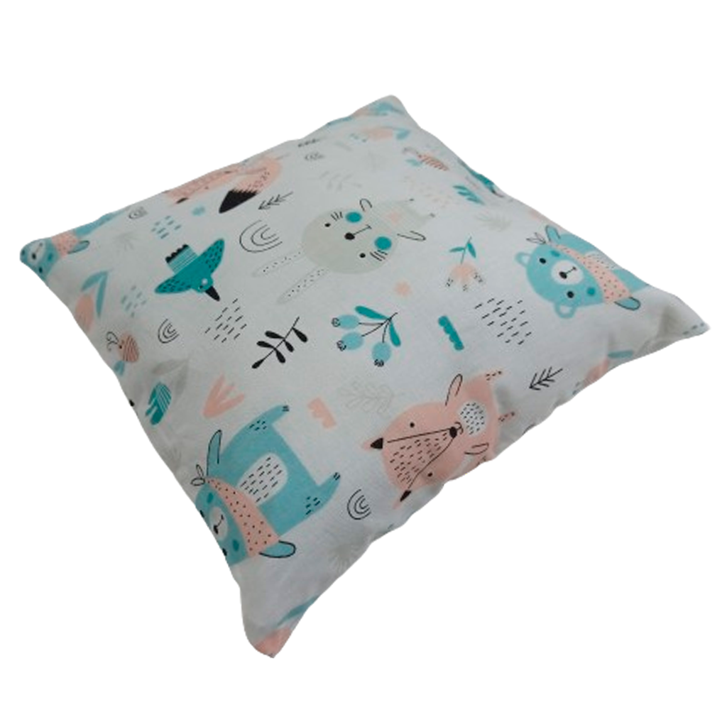 Подушка Бирюзовые медведики на белом 30х30 см хлопок (SH-3019-TXPICO-UA-20) - фото 3