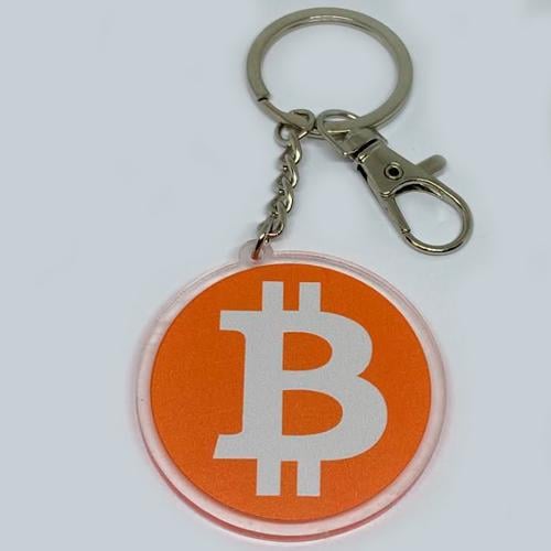 Брелок акриловый Bitcoin в подарочной уп. (3365)