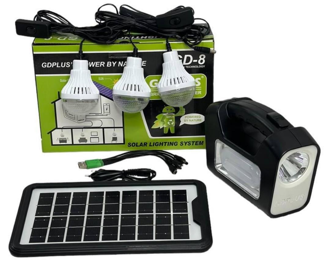 Зарядна система GDPLUS GD-8 з сонячною панеллю 4500 мАг (1992963462) Зарядна система GDPLUS GD-8 з сонячною панеллю 4500 мАг (1992963462)