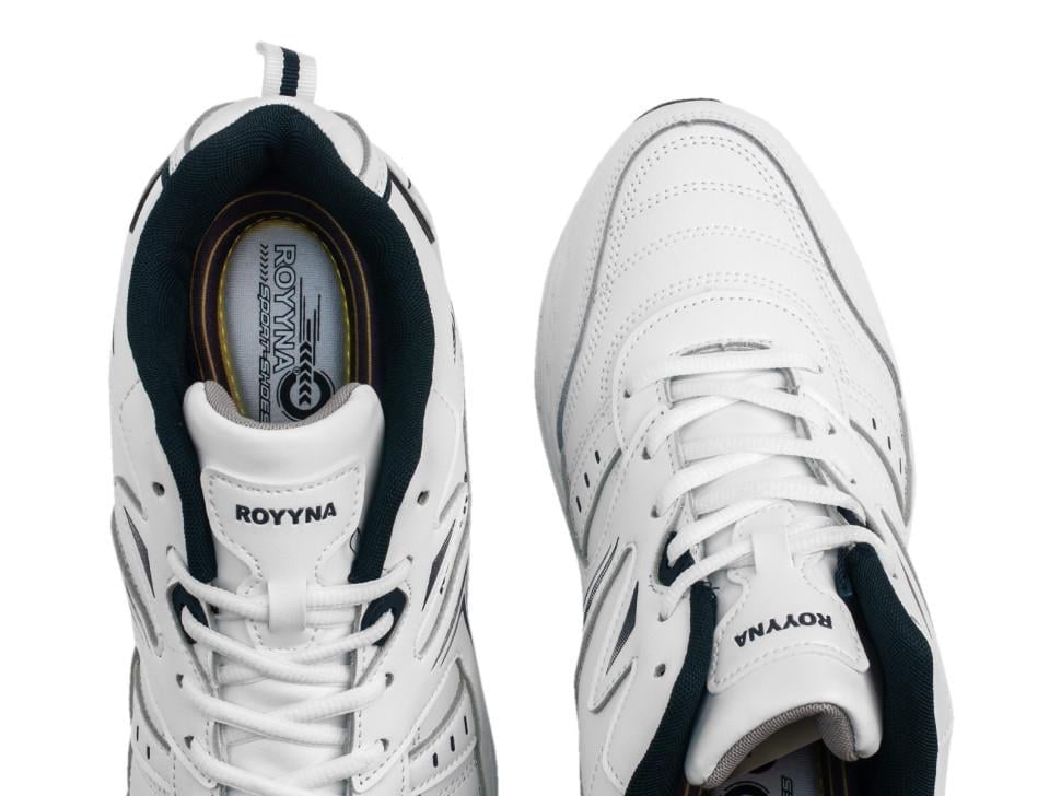 Кросівки чоловічі Royyna 7243001 з натуральної шкіри р. 44 Білий (22655) - фото 4 Кросівки чоловічі Royyna 7243001 з натуральної шкіри р. 44 Білий (22655) - фото 4