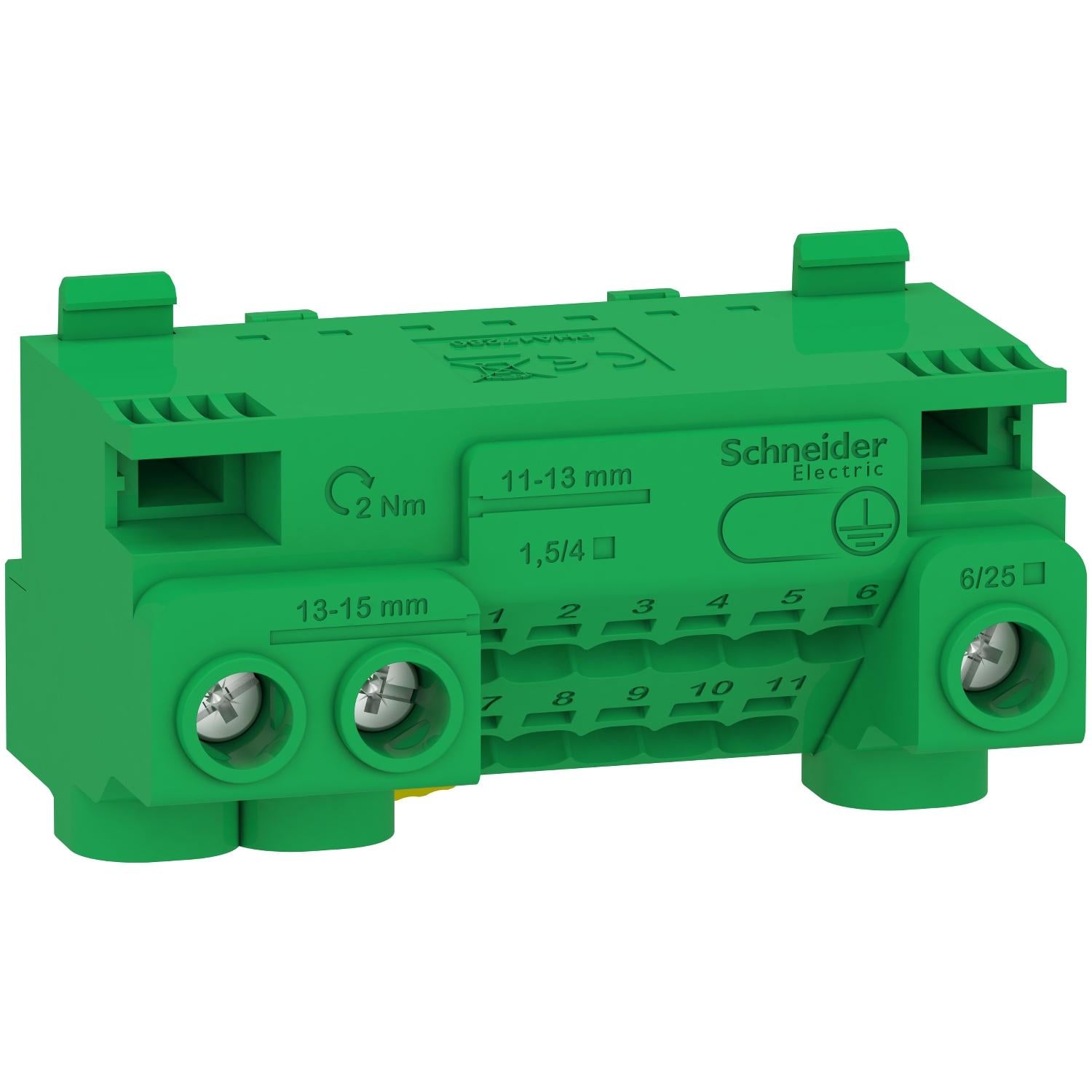 Блок клеммный PE Schneider Electric Linergy 63A 14 отверстий 3x25/11x4 мм2 (LGYT1E14) Блок клеммный PE Schneider Electric Linergy 63A 14 отверстий 3x25/11x4 мм2 (LGYT1E14)