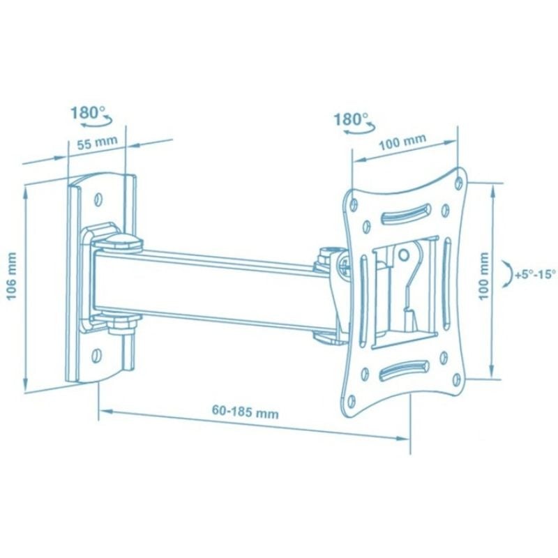 Крепление для телевизора Walfix R-263B настенный 14-29" (tf2386) - фото 4 Крепление для телевизора Walfix R-263B настенный 14-29" (tf2386) - фото 4