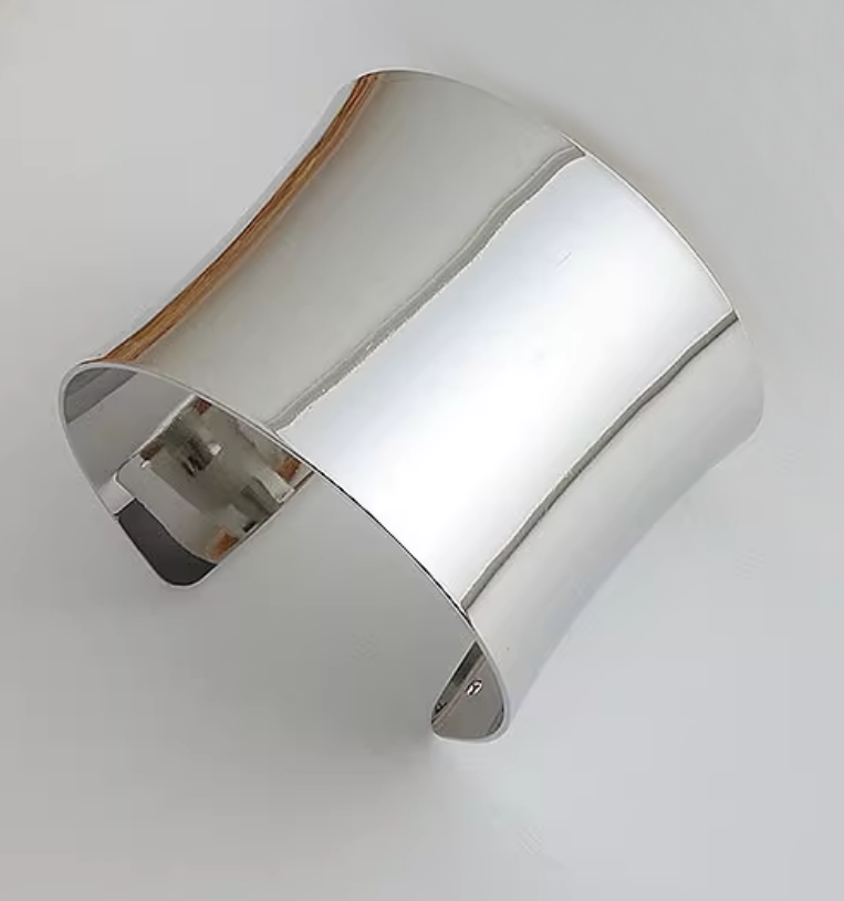 Браслет в стиле хобо металлический гладкий Серебристый (56-41-1638-С)