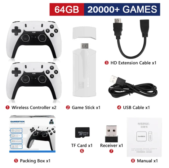 Ігрова приставка Game Stick Lite M8 64 Gb 20000 ігор HDMI 4K Ultra HD з двома джойстиками (18774171) - фото 2