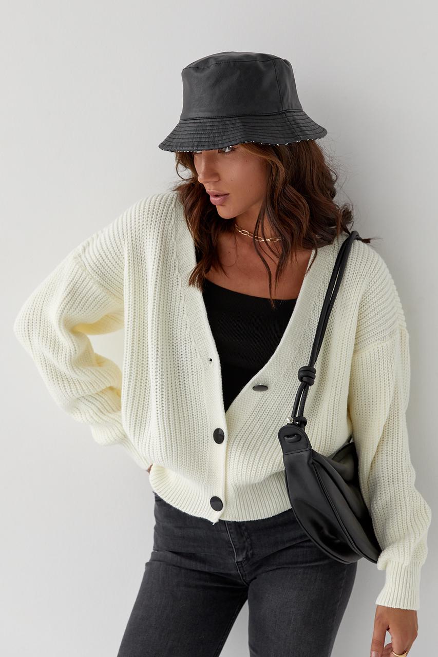 Кардиган укороченный L Молочный (9528486) Кардиган укороченный L Молочный (9528486)