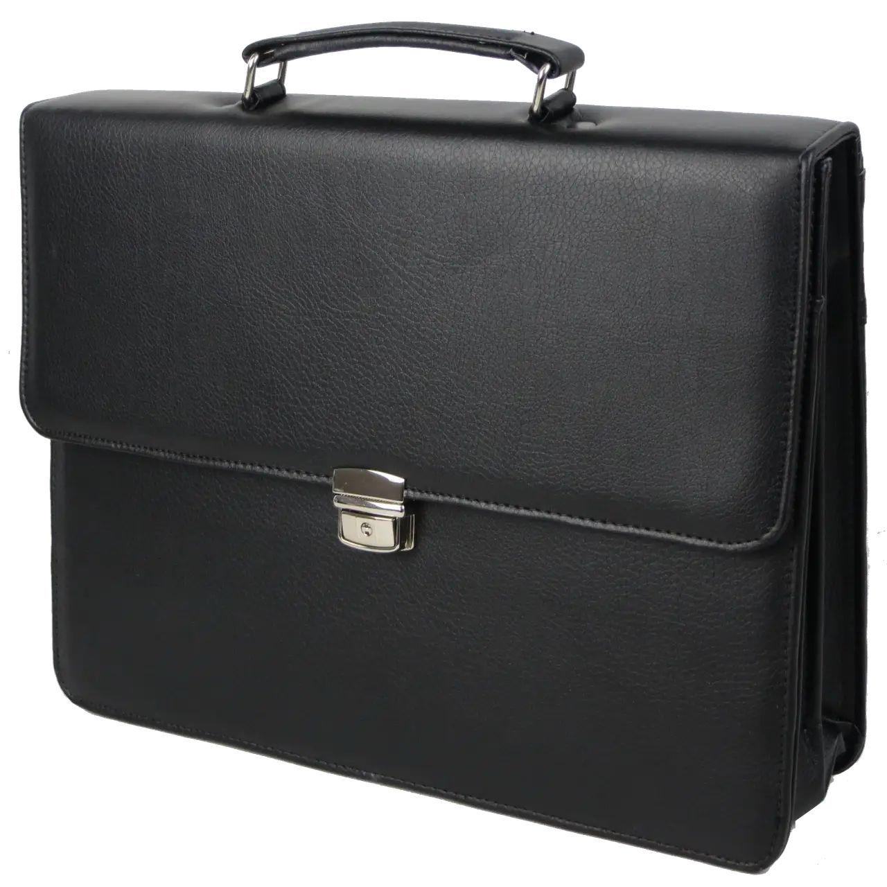 Портфель чоловічий Exclusive еко шкіра Чорний (713400-1) - фото 2 Портфель чоловічий Exclusive еко шкіра Чорний (713400-1) - фото 2