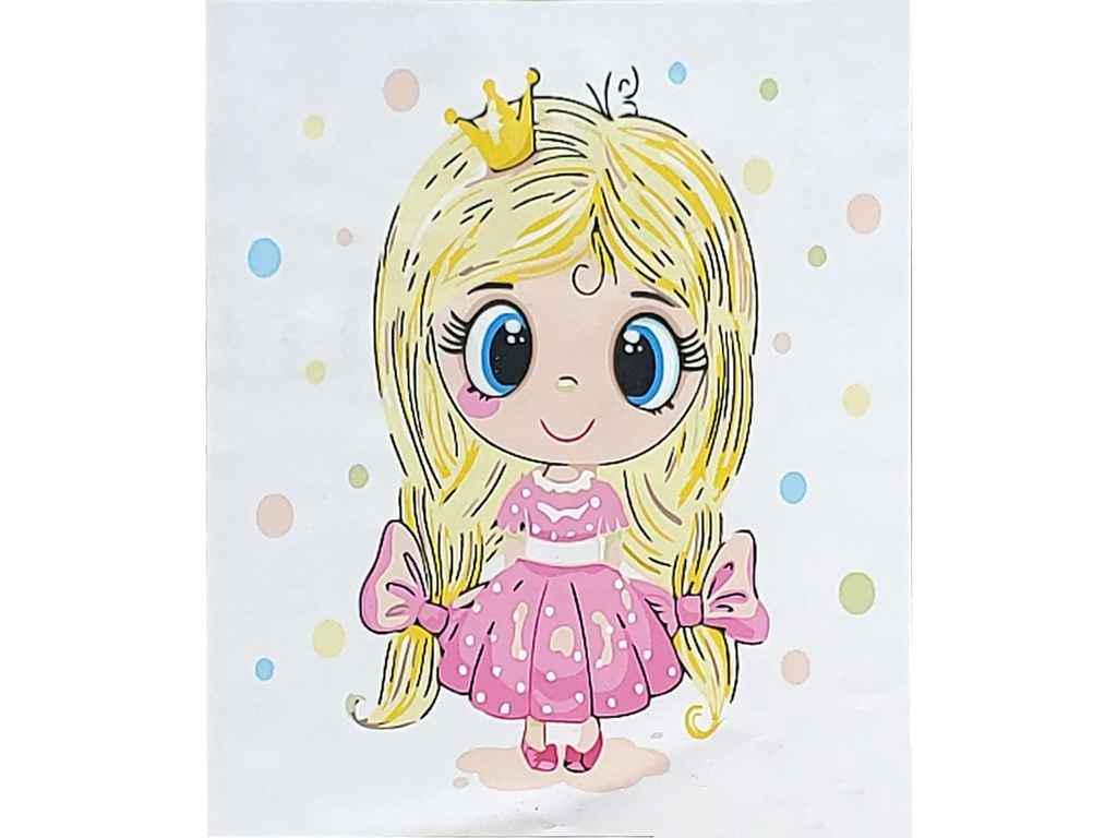 Картина по номерам Strateg Маленькая принцесса 30х30 см (ES213)