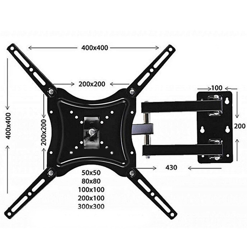 Кронштейн для телевизора Wall Mount WM-117B2 14"-56" Черный - фото 3 Кронштейн для телевизора Wall Mount WM-117B2 14"-56" Черный - фото 3