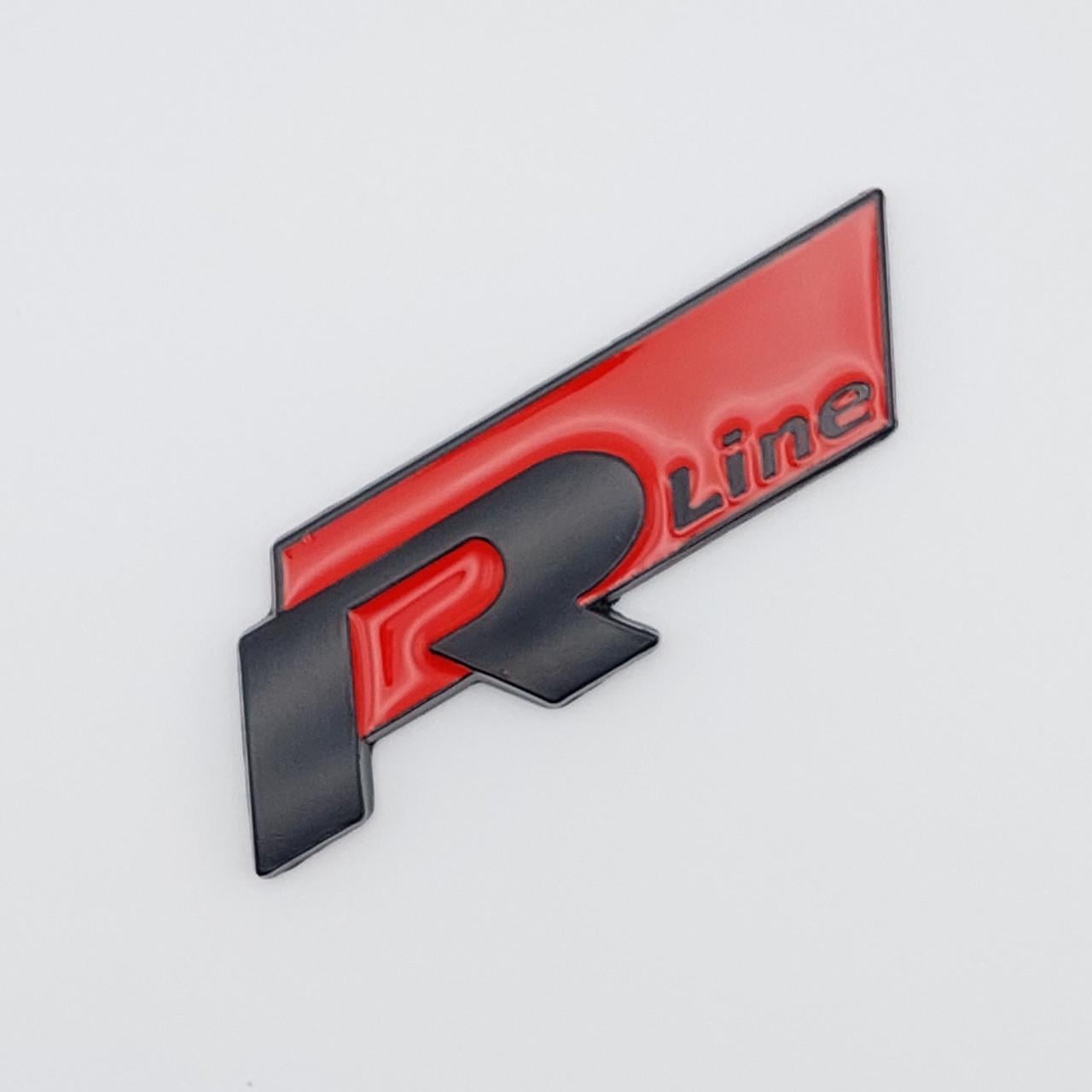 Эмблема Rline на заднюю часть авто Черный/Красный Volkswagen (1769777236)