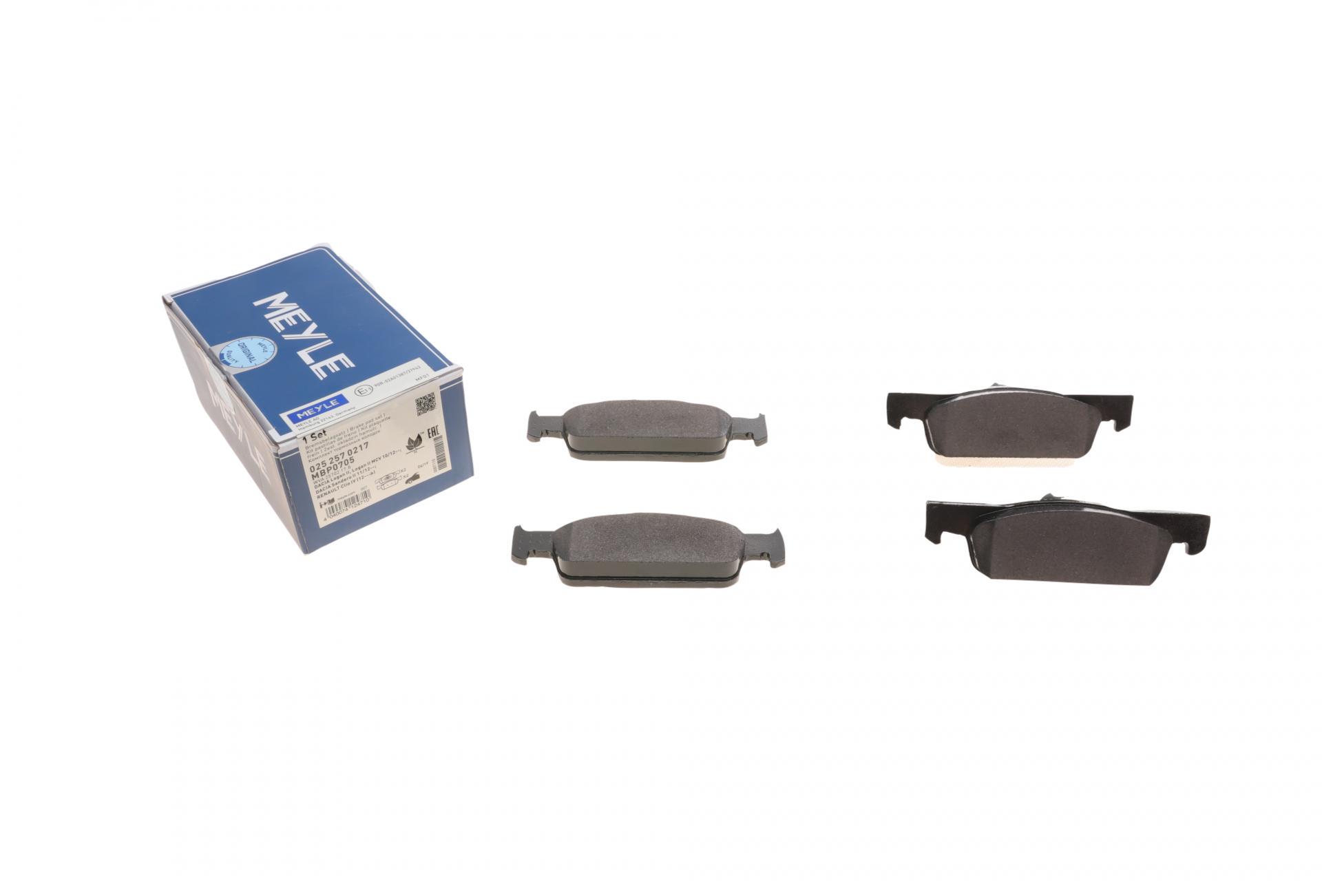 Гальмівні колодки передні Meyle для Dacia Logan/Renault Clio 12- (025 257 0217)