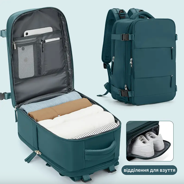 Рюкзак городской Urban Pro для работы и путешествий Green (00000080) - фото 3