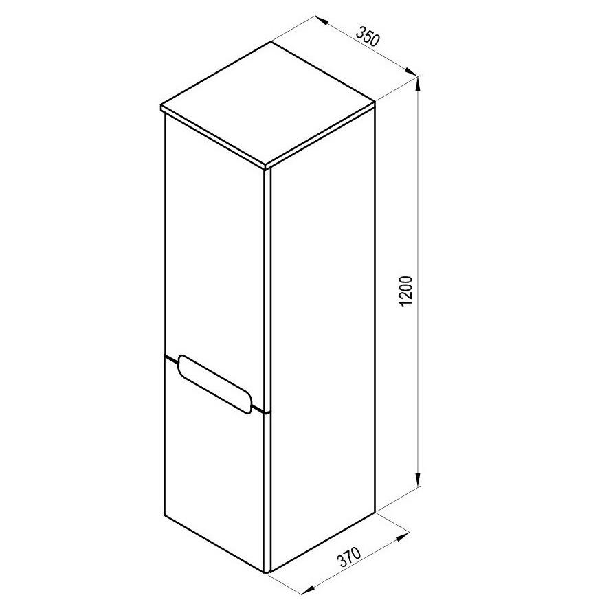 Пенал Ravak SB Classic L X000000356 35x120x37 см монтаж подвесной Белый (85613) - фото 2