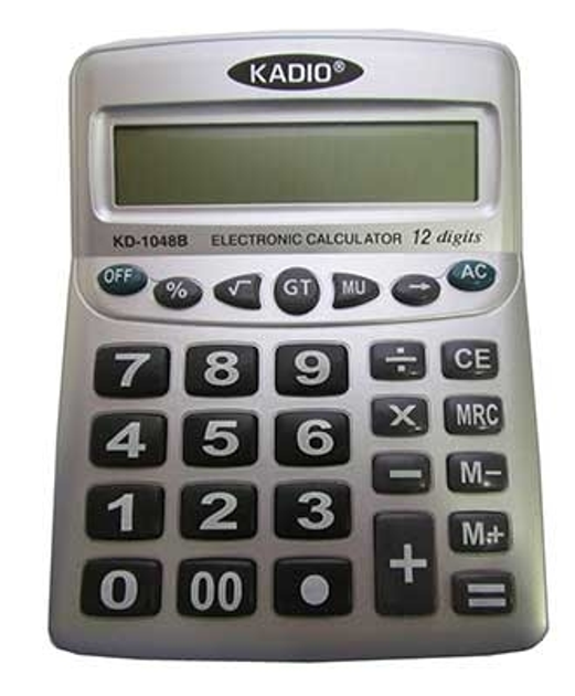 Калькулятор настольный бухгалтерский Kadio KD-1048B 12-ти разрядный (1353) Калькулятор настольный бухгалтерский Kadio KD-1048B 12-ти разрядный (1353)