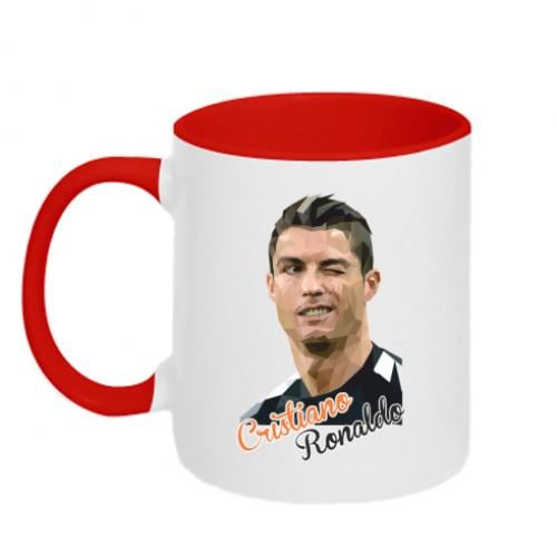 Чашка двухцветная Кристиано Роналдо 320 мл Красно-белый (350529-18-43478) - фото 1 Чашка двухцветная Кристиано Роналдо 320 мл Красно-белый (350529-18-43478) - фото 1